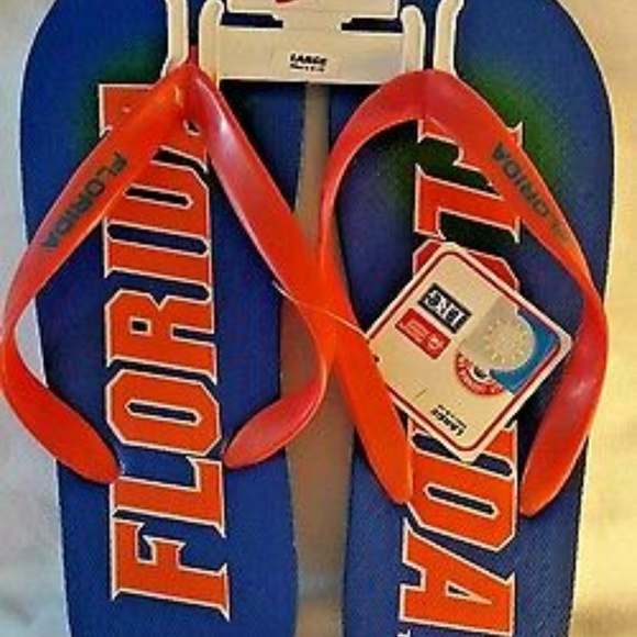 FLORIDA GATORS MEN'S RUBBER FLIP FLOPS NWT - Picture 1 of 1
